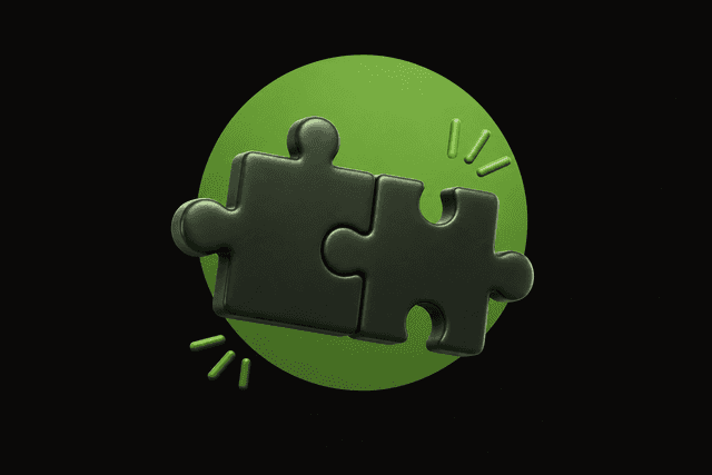 Puzzle pieces connecting